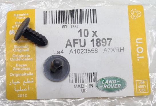 Image of AFU1897, a 'DASH TRIM CLIP GREY - DEFENDER' part